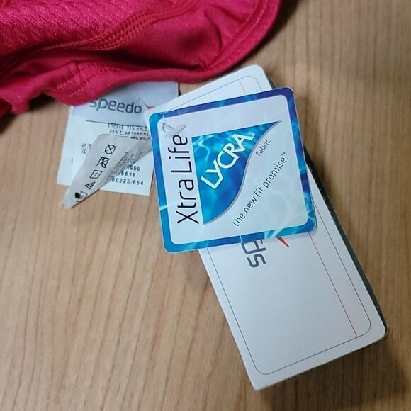 SPEEDO RASPBERRY RACERBACK SWIMSUIT  - Picture 8 of 10